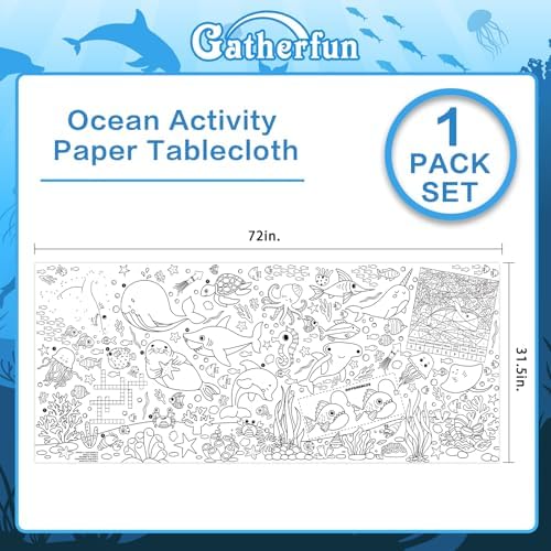 Under The Sea Party Giant Coloring Poster - 31.5X 72 Inches - Versatile Classroom Wall Décor & Birthday Activity, alternate