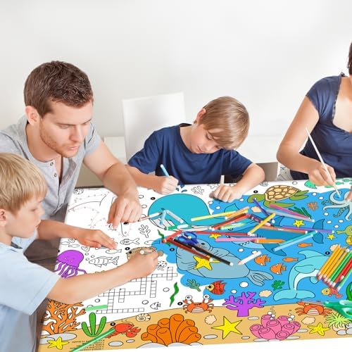 Under The Sea Party Giant Coloring Poster - 31.5X 72 Inches - Versatile Classroom Wall Décor & Birthday Activity, alternate