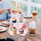 Unicorn Cupcake Stand, 3-Tier Unicorn Rainbow Cupcake Holder in Unicorn, alternate view 6