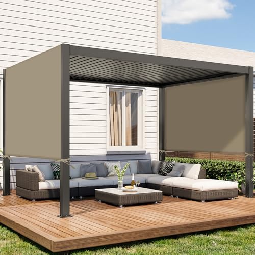 Universal Canopy Cover Replacement for 17x6.8 Ft Outdoor Pergola Structure, Garden Pergola Shade for Gazebo, alternate view 2