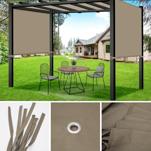 Universal Canopy Cover Replacement for 17x6.8 Ft Outdoor Pergola Structure, Garden Pergola Shade for Gazebo, alternate view 6
