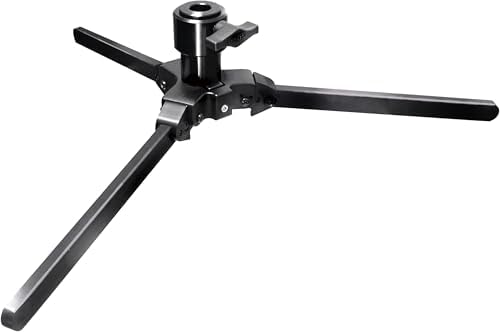 Universal Floor Stand, Low Profile Folding Floor Support with 28mm Receiver and 16mm Adapter, Compact Aluminum