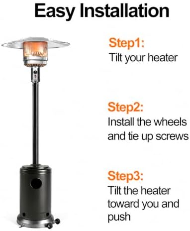 Universal Patio Heater Wheel Kit, Movable Caster Wheel Replacement, alternate view 4