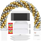 Updated Balloon Arch Kit, 21ft Adjustable Balloon Arch Stand with Base in 9FT Width and 10FT Height, Threaded