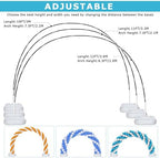 Updated Balloon Arch Kit, 21ft Adjustable Balloon Arch Stand with Base in 9FT Width and 10FT Height, Threaded, alternate view