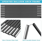 Updated Balloon Arch Kit, 21ft Adjustable Balloon Arch Stand with Base in 9FT Width and 10FT Height, Threaded, alternate view