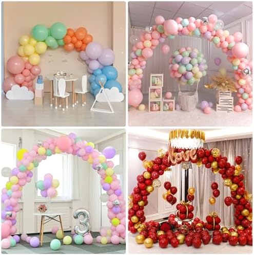 Updated Balloon Arch Kit, 21ft Adjustable Balloon Arch Stand with Base in 9FT Width and 10FT Height, Threaded, alternate view