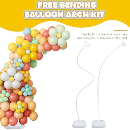 Upgrade Balloon Arch Kit, 9.35Ft & 6Ft Half Balloon Arch Stand with Base, alternate view 4