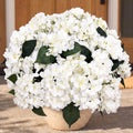 Upgraded 7-Head White Hydrangea Artificial Flowers, UV Resistant, 4PCS