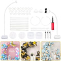 [Upgraded] Balloon Arch Kit 8.2FT & 6FT, Free Bending Top Half Balloon Arch Stand with Base, Floor Arch Backdrop