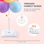 Upgraded Balloon Arch Kit, Large Adjustable Stand with Base, 10Ft Wide & 9FT Tall for Birthday, Wedding and, alternate view 2