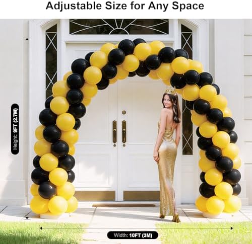 Upgraded Balloon Arch Kit, Large Adjustable Stand with Base, 10Ft Wide & 9FT Tall for Birthday, Wedding and, alternate view 6