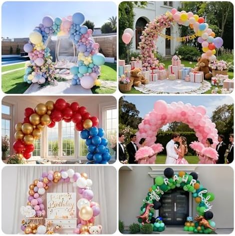 Upgraded Balloon Arch Kit, Large Adjustable Stand with Base, 10Ft Wide & 9FT Tall for Birthday, Wedding and, alternate view 7