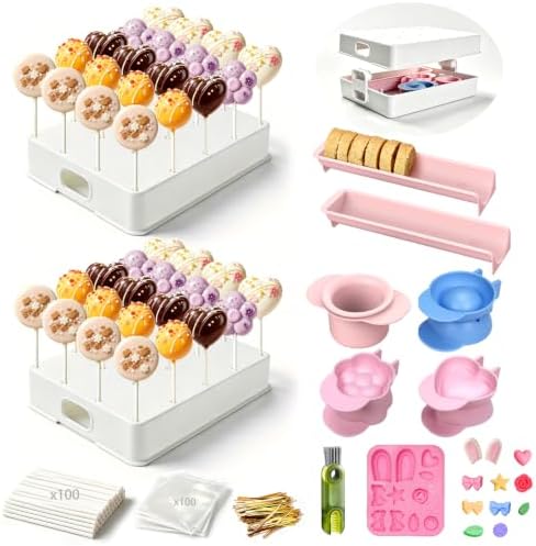 Upgraded Cake Pop Mold Kit with Stand, Home Bakers & Gift Giving in no in Cake Pop Kit & Stand