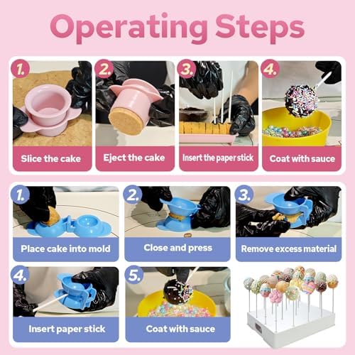Upgraded Cake Pop Mold Kit with Stand, Home Bakers & Gift Giving in no in Cake Pop Kit & Stand, alternate view 5