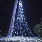 (Upgraded Christmas Decoration Outdoor Star String Lights, 320 LED Christmas Tree Topper Lights with 12" Lighted