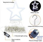 (Upgraded Christmas Decoration Outdoor Star String Lights, 320 LED Christmas Tree Topper Lights with 12" Lighted, alternate