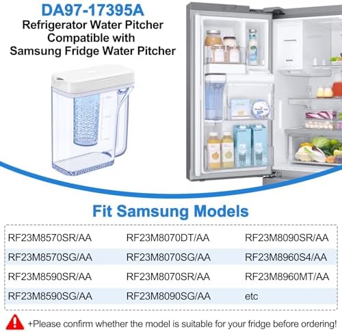 Upgraded DA97-17395A Water Pitcher Reservoir Compatible with Samsung Water Pitcher for Fridge Door Replacement, alternate