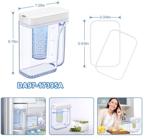 Upgraded DA97-17395A Water Pitcher Reservoir Compatible with Samsung Water Pitcher for Fridge Door Replacement, alternate