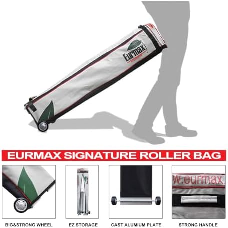 USA 10'x15' Pop Up Canopy Tent Commercial Instant Canopies with Heavy Duty Roller Bag, Bonus 4 Sand Weights Bags, alternate