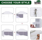 USA 10'x15' Pop Up Canopy Tent Commercial Instant Canopies with Heavy Duty Roller Bag, Bonus 4 Sand Weights Bags, alternate