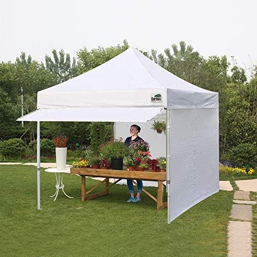 USA 10x10 Pop Up Canopy, Commercial Tent with Patented No-Tip Rolling Bag,30sqft Extension Awning & 4 Zippered, alternate