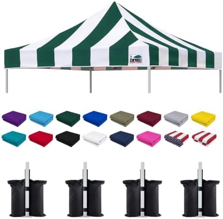 USA 10x10 Pop Up Canopy Replacement Top, Universal Instant Canopy Cover ONLY, Heavy Duty UPF 50+ UV Protection