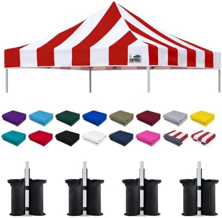 USA 10x10 Pop Up Canopy Replacement Top, Universal Instant Canopy Cover ONLY, Heavy Duty UPF 50+ UV Protection