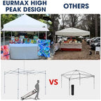 USA 10x10 Pop Up Canopy Tent, Commercial Grade Event Tent with Patented No-Tip Rolling Bag, 30sqft Extension, alternate view
