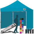 USA 10x10 Pop Up Canopy Tent, Commercial Tent with Patented No-Tip Rolling Bag,4 Zippered Removable Walls, UV &