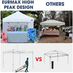USA 10x10 Pop Up Canopy Tent, Commercial Tent with Patented No-Tip Rolling Bag,4 Zippered Removable Walls, UV &, alternate