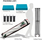 USA 10x10 Pop Up Canopy Tent, Commercial Tent with Patented No-Tip Rolling Bag,4 Zippered Removable Walls, UV &, alternate
