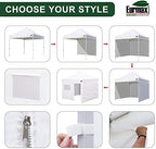 USA 10x10 Pop Up Canopy Tent, Commercial Tent with Patented No-Tip Rolling Bag,4 Zippered Removable Walls, UV &, alternate