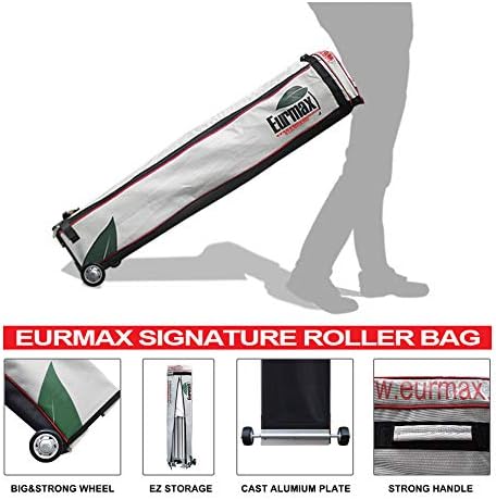 USA 10x15 Pop Up Canopy Tent, Commercial Tent with Patented No-Tip Rolling Bag,4 Zippered Removable Walls, UV &, alternate