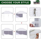 USA 10x15 Pop Up Canopy Tent, Commercial Tent with Patented No-Tip Rolling Bag,4 Zippered Removable Walls, UV &, alternate