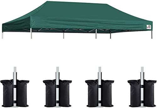 USA 10x20 Pop Up Canopy Replacement Top, Universal Instant Canopy Cover ONLY, Heavy Duty UPF 50+ UV Protection