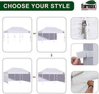 USA 10x20 Pop Up Canopy Tent, Commercial Tent with Patented No-Tip Rolling Bag,4 Zippered Removable Walls, UV &, alternate