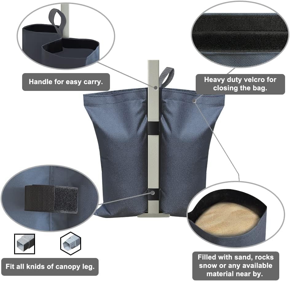 USA 130LBS Weight Capacity Pop up Gazebos Weights Sand Bags for Pop up Canopy Tent Pergola Outdoor Instant, alternate view 5