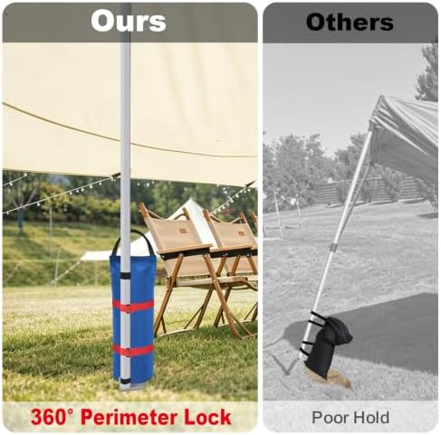 USA 160LBS 4-Pack Universal Canopy Weights, Secure Wind Protection to Prevent Tipping, Easy Wrap-Around, alternate view 5
