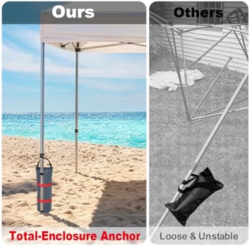 USA 160LBS 4-Pack Universal Canopy Weights, Secure Wind Protection to Prevent Tipping, Easy Wrap-Around, alternate view 6