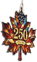 USA 250th Anniversary Ornament - Patriotic Maple Leaf Ornament 1776-2026 - America 250 Christmas Decor, alternate view 7