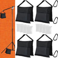 USA 4-Pack Sandbag Weights, Photography SandBags for Light Stands and Video Equipments, Heavy Duty Saddlebags