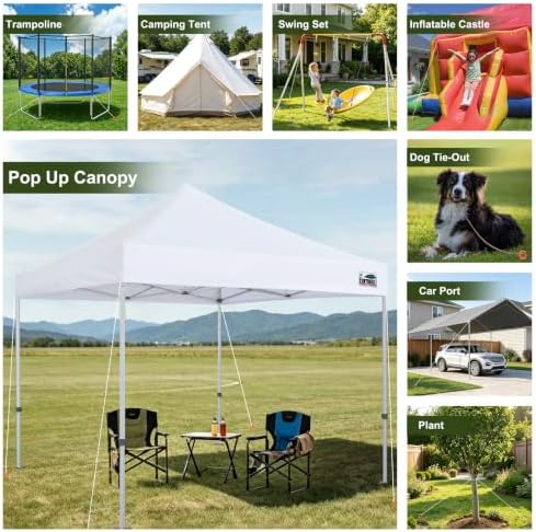 USA 4-Pack Screw in Ground Anchors, Detachable Spiral Tent Stakes, Heavy Duty Rust Proof Metal Trampoline, alternate view 7