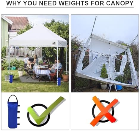 USA 4-Pack Universal Canopy Weights, Secure Wind Protection to Prevent Tipping, Easy Wrap-Around Installation, alternate view
