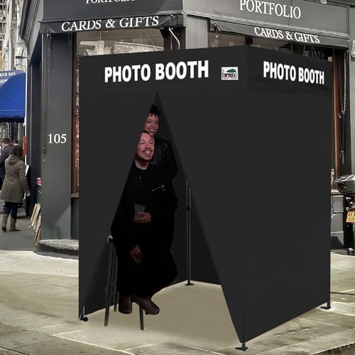 USA 5x5 Pop Up Canopy Tent, Commercial Tent with Patented No-Tip Rolling Bag,4 Zippered Removable Walls, UV &, alternate view