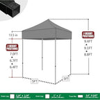 USA 5x5ft Pop Up Canopy, Commercial Instant Tent for Outdoor Events, Patented No-Tip Rolling Storage Bag with 4, alternate