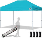 USA 8x12ft Pop Up Canopy, Commercial Instant Tent for Outdoor Events, Patented No-Tip Rolling Storage Bag with 4
