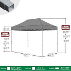 USA 8x12ft Pop Up Canopy, Commercial Instant Tent for Outdoor Events, Patented No-Tip Rolling Storage Bag with 4, alternate