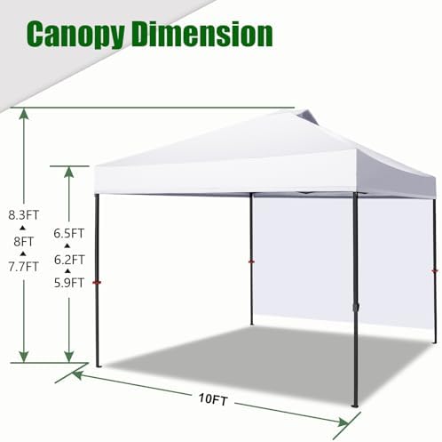 USA NOMATTER ONE-Person Open&Close 10x10ft Pop Up Canopy Tent, Portable Shelter for Outdoor Events with 1, alternate view 3