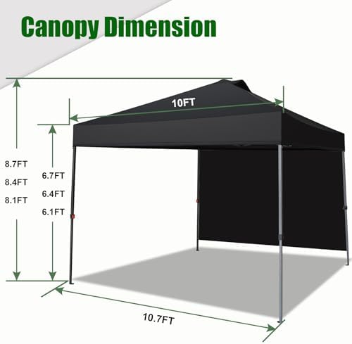 USA NOMATTER ONE-Person Open&Close 10x10ft Pop Up Canopy Tent, Portable Shelter Canopy for Outdoor Events with 1, alternate